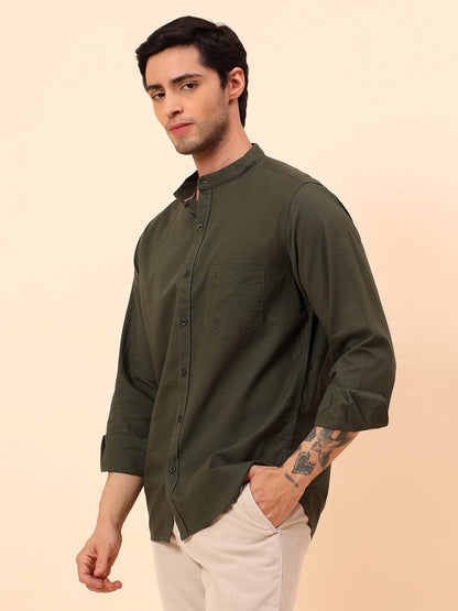Casual Shirt for Men | Breathable & Soft with Color Fastness Slim Fit Cotton Fabric Solid Pattern