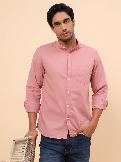 Casual Shirt for Men | Breathable & Soft with Color Fastness Slim Fit Cotton Fabric Solid Pattern