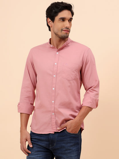 Casual Shirt for Men | Breathable & Soft with Color Fastness Slim Fit Cotton Fabric Solid Pattern