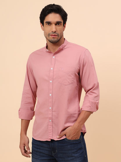 Casual Shirt for Men | Breathable & Soft with Color Fastness Slim Fit Cotton Fabric Solid Pattern