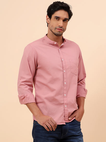 Casual Shirt for Men | Breathable & Soft with Color Fastness Slim Fit Cotton Fabric Solid Pattern