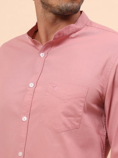 Casual Shirt for Men | Breathable & Soft with Color Fastness Slim Fit Cotton Fabric Solid Pattern