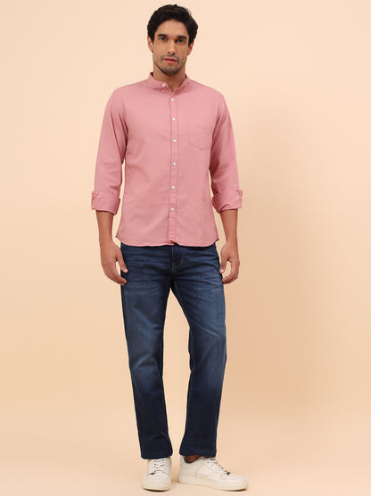 Casual Shirt for Men | Breathable & Soft with Color Fastness Slim Fit Cotton Fabric Solid Pattern