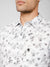 Cantabil Men Cotton Printed White Full Sleeve Casual Shirt for Men with Pocket (7113341763723)