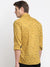 Cantabil Men Cotton Printed Yellow Full Sleeve Casual Shirt for Men with Pocket (6729594929291)