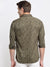 Cantabil Men Cotton Printed Olive Full Sleeve Casual Shirt for Men with Pocket (6728596586635)