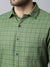 Cantabil Men Cotton Blend Green Checkered Full Sleeve Casual Shirt for Men with Pocket (7048375206027)