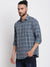 Cantabil Men Cotton Checkered Grey Full Sleeve Casual Shirt for Men with Pocket (6767528083595)