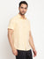 Cantabil Men Cotton Blend Solid Lemon Half Sleeve Casual Shirt for Men with Pocket (6792826355851)