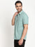 Cantabil Men Cotton Solid Green Half Sleeve Casual Shirt for Men with Pocket (6793064546443)