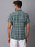 Cantabil Men Cotton Checkered Green Half Sleeve Casual Shirt for Men with Pocket (6926693826699)