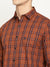 Cantabil Men Cotton Checkered Brown Full Sleeve Casual Shirt for Men with Pocket (6830774714507)