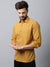 Cantabil Men Cotton Printed Full Sleeve Mustard Casual Shirt for Men with Pocket (7048380842123)