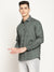 Cantabil Cotton Printed Green Full Sleeve Casual Shirt for Men with Pocket (6830292467851)