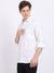 Cantabil Cotton Printed White Full Sleeve Casual Shirt for Men with Pocket (6865441390731)