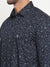 Cantabil Cotton Printed Navy Blue Full Sleeve Casual Shirt for Men with Pocket (6795514445963)