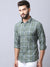 Cantabil Cotton Checkered Olive Full Sleeve Casual Shirt for Men with Pocket (7002636583051)