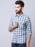 Cantabil Cotton Checkered White Full Sleeve Casual Shirt for Men with Pocket (7002652409995)