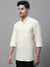 Cantabil Cotton Self Design Lemon Full Sleeve Casual Shirt for Men with Pocket (7082136240267)