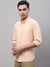 Cantabil Cotton Self Design Orange Full Sleeve Casual Shirt for Men with Pocket (7091725074571)