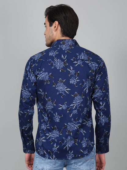 Casual Shirt for Men | Breathable & Soft with Color Fastness Regular Fit Spread Collar Neck Cotton Fabric Printed Pattern