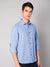 Cantabil Cotton Solid Sky Blue Full Sleeve Casual Shirt for Men with Pocket (7048373502091)