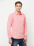 Cantabil Cotton Printed Pink Full Sleeve Casual Shirt for Men with Pocket (6814867226763)
