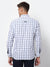 Cantabil Cotton Checkered White Full Sleeve Casual Shirt for Men with Pocket (6928193323147)
