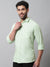 Cantabil Cotton Blend Checkered Light Green Full Sleeve Casual Shirt for Men with Pocket (7070788419723)