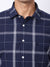 Cantabil Cotton Checkered Navy Blue Full Sleeve Casual Shirt for Men with Pocket (6928232382603)