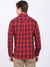 Cantabil Cotton Checkered Red Full Sleeve Casual Shirt for Men with Pocket (6865436934283)