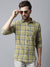 Cantabil Cotton Checkered Light Green Full Sleeve Casual Shirt for Men with Pocket (7048394997899)