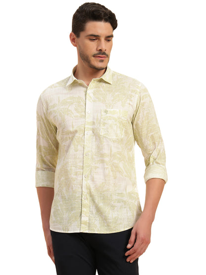 Casual Shirt for Men | Breathable & Soft with Color Fastness Regular Fit Spread Collar Neck Cotton Fabric Printed Pattern