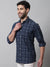 Cantabil Cotton Checkered Grey Full Sleeve Casual Shirt for Men with Pocket (7070450811019)