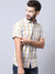 Cantabil Cotton Checkered Khaki Half Sleeve Casual Shirt for Men with Pocket (7004047343755)