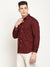 Cantabil Cotton Printed Maroon Full Sleeve Casual Shirt for Men with Pocket (6831075917963)