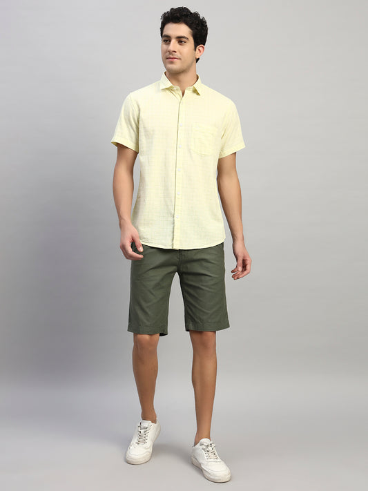 Casual Shirt for Men | Breathable & Soft with Color Fastness Regular Fit Spread Collar Neck Cotton Fabric Checkered Pattern