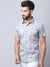 Cantabil Cotton Printed Grey Half Sleeve Casual Shirt for Men with Pocket (7004057796747)