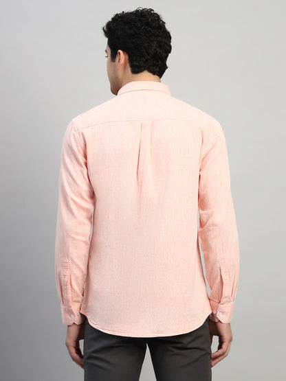 Casual Shirt for Men | Breathable & Soft with Color Fastness Regular Fit Spread Collar Neck Cotton Fabric Self Design Pattern