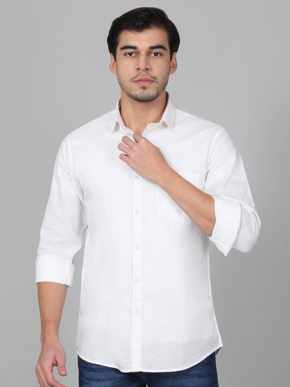 Casual Shirt for Men | Breathable & Soft with Color Fastness Regular Fit Spread Collar Neck Cotton Fabric Solid Pattern