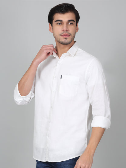 Casual Shirt for Men | Breathable & Soft with Color Fastness Regular Fit Spread Collar Neck Cotton Fabric Solid Pattern