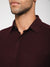 Cantabil Cotton Blend Solid Wine Full Sleeve Casual Shirt for Men with Pocket (7113370828939)