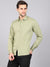 Cantabil Cotton Blend Solid Green Full Sleeve Casual Shirt for Men with Pocket (6841009438859)