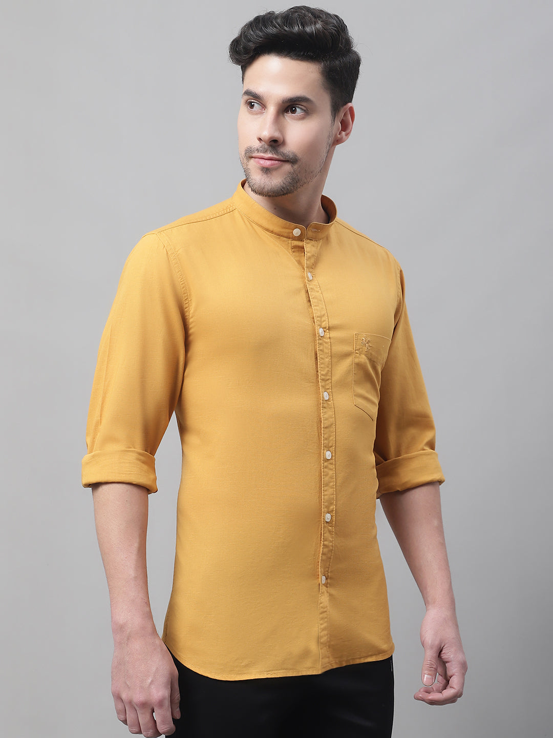 golden yellow colour shirt