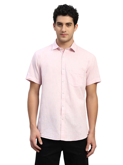 Casual Shirt for Men | Breathable & Soft with Color Fastness Regular Fit Spread Collar Neck Cotton Fabric Solid Pattern