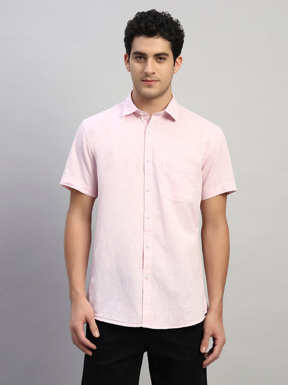 Casual Shirt for Men | Breathable & Soft with Color Fastness Regular Fit Spread Collar Neck Cotton Fabric Solid Pattern