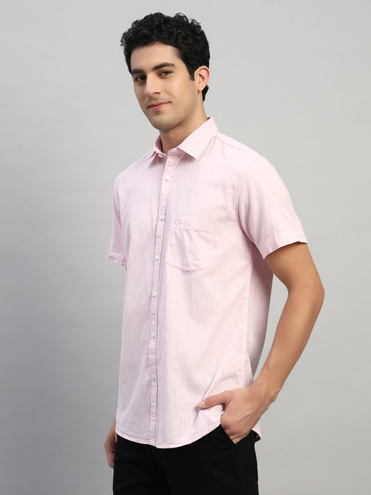 Casual Shirt for Men | Breathable & Soft with Color Fastness Regular Fit Spread Collar Neck Cotton Fabric Solid Pattern