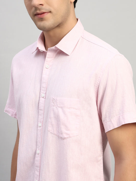 Casual Shirt for Men | Breathable & Soft with Color Fastness Regular Fit Spread Collar Neck Cotton Fabric Solid Pattern