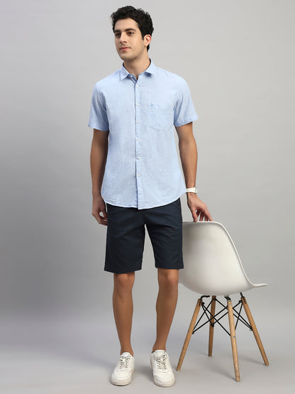 Casual Shirt for Men | Breathable & Soft with Color Fastness Regular Fit Spread Collar Neck Cotton Fabric Solid Pattern