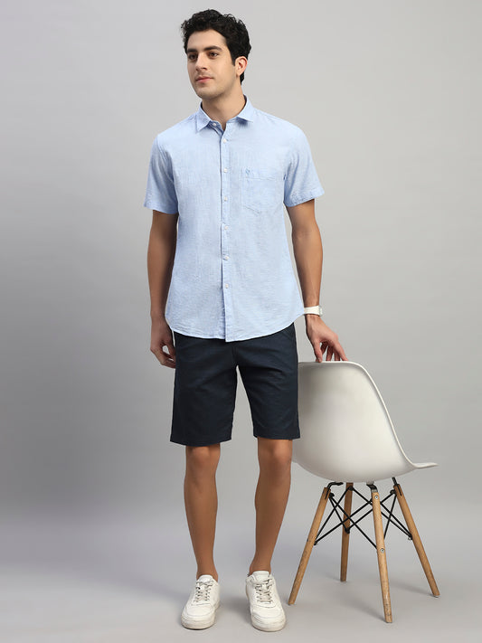 Casual Shirt for Men | Breathable & Soft with Color Fastness Regular Fit Spread Collar Neck Cotton Fabric Solid Pattern